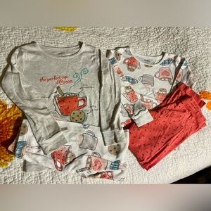 Carter's Gray and Red Cocoa Print Pajama Set